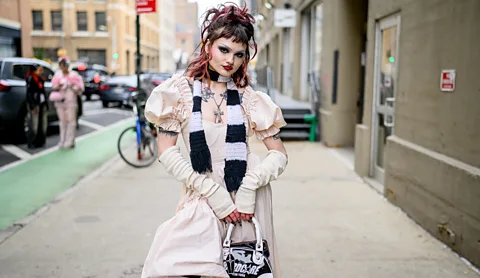 Getty Images Alt-coquette styles, including more goth-influenced versions, are all part of the same aesthetic (Credit: Getty Images)