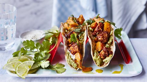 Smoky tofu tacos