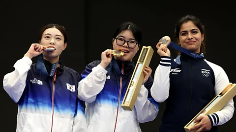 Getty Images 김예지는 2024년 파리올림픽에서 은메달을 딴 뒤 압박 속에서도 차분한 태도로 인터넷 스타로 떠올랐다(출처: Getty Images)