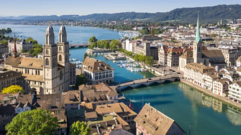 Getty Images Zurich old town by the Limmat river on a summer day (Credit: Getty Images)