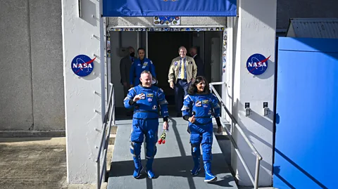 Getty Images The two astronauts blasted on from Earth in June and may not return before the end of the year (Credit: Getty Images)