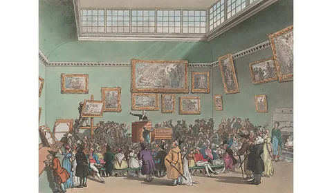 The Metropolitan Museum of Art, New York. Harris Brisbane Dick Fund, 1917 Thomas Rowlandson, James Christie on the Rostrum at Christie's Auction Room, 1801 (Credit: The Metropolitan Museum of Art, New York. Harris Brisbane Dick Fund, 1917)