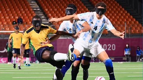 Getty Images A football 5-a-side match at the Tokyo 2020 Paralympic Games (Credit: Getty Images)