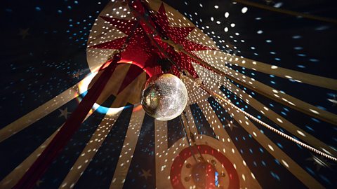 Glitter ball at a circus