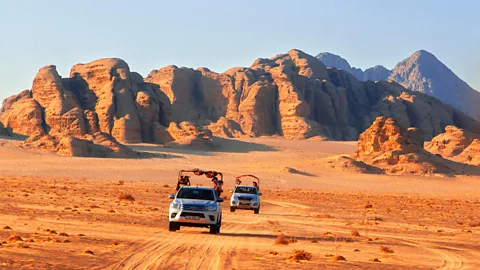 Alamy Most visitors breeze through Wadi Rum in enclosed 4x4 tours (Credit: Alamy)