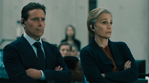 Apple TV+ Kristin Scott Thomas sets off Oldman's Lamb well as the sharp-suited MI5 deputy head Diana Taverner (Credit: Apple TV+)