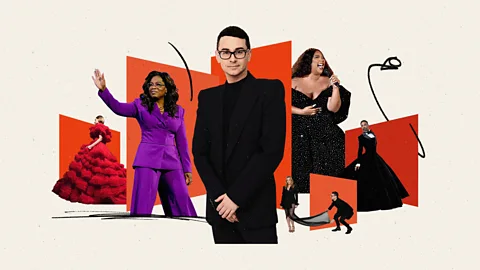 Klawe Rzeczy/ BBC Christian Siriano with celebrities and models wearing his designs (Credit: Klawe Rzeczy/ BBC)