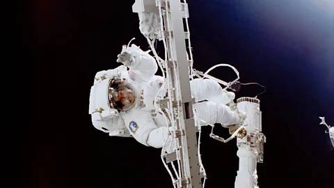 Nasa US astronaut Susan Helms jointly holds the record for longest single spacewalk (Credit: Nasa)