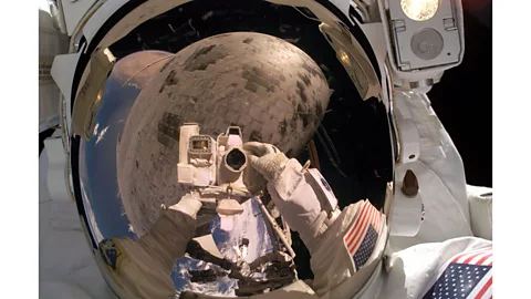 Nasa Mission specialist Stephen Robinson carried out the first in-orbit repair on a space shuttle (Credit: Nasa)