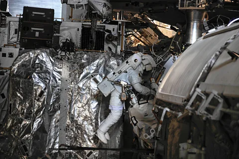 Nasa European astronaut Luca Parmitano suffered a close call when water started accumulating inside his helmet during an EVA in 2013 (Credit: Nasa)