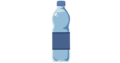 An illustration of a plastic bottle