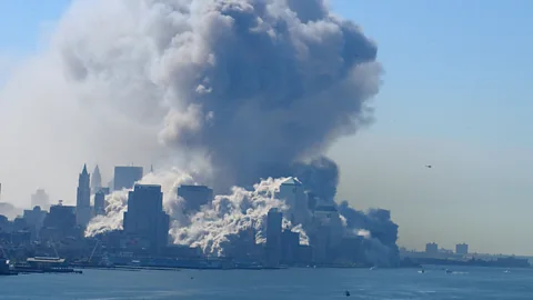 Getty Images Huge volumes of toxic chemicals, heavy metals and other pollutants were thrown into the air as the towers burned and collapsed (Credit: Getty Images)