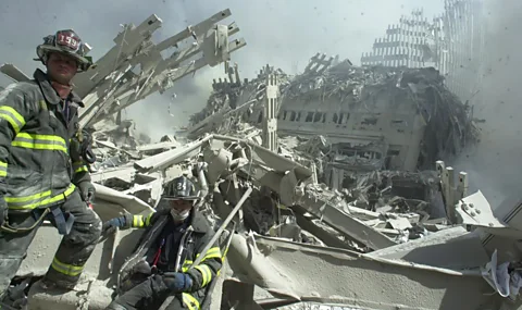 Getty Images Many first responders to the 9/11 attacks went without equipment that would have protected them from the dust and smoke at Ground Zero (Credit: Getty Images)