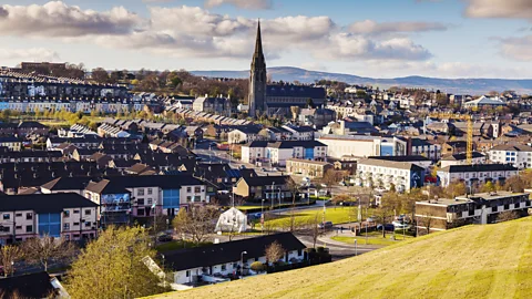 Getty Images Once on the frontline of conflict, Derry is now becoming a thriving tourist destination (Credit: Getty Images)