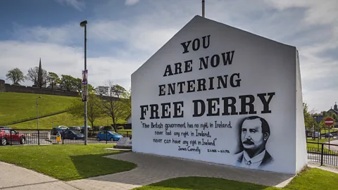 Getty Images Residents of the Bogside neighbourhood declared their area as "Free Derry", independent of British and local government (Credit: Getty Images)