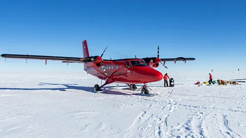 Matt Hughes/ BAS The Twin Otters have to hop from airport to airport from the UK to Antarctica; the journey takes nearly two weeks (Credit: Matt Hughes/BAS)