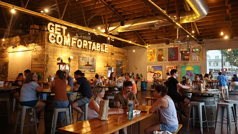 Jessica Parrillo Creature Comforts Brewery is housed in a former tyre store (Credit: Jessica Parrillo)