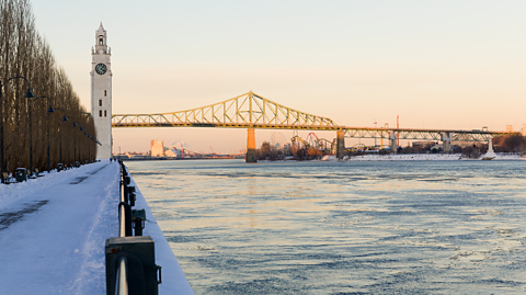 A sunset view of St Lawrence River