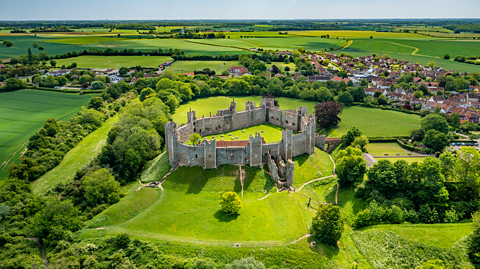 A birds eye view of Framlingham Castle