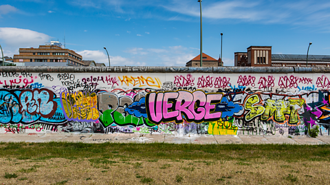 A segment of the Berlin Wall