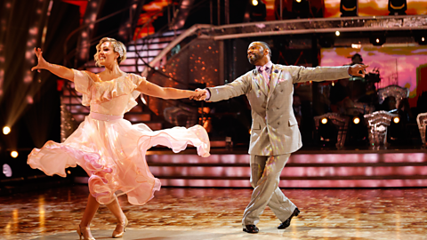 JB Gill and Amy Dowden dance the waltz on Strictly Come Dancing 2024