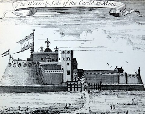 An illustration of Elmina Castle.