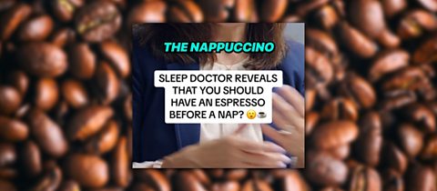 A social media post about a nappuccino drink