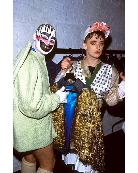 Brendan Beirne/ Shutterstock Leigh Bowery (left) and Boy George were at the centre of a flamboyant London club scene in the 1980s (Credit: Brendan Beirne/ Shutterstock)