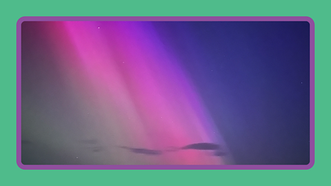 The aurora borealis (northern lights) lighting up the night sky