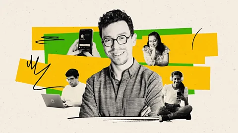 BBC/ Klawe Rzeczy Collage featuring Duolingo cofounder Luis von Ahn (Credit: BBC/ Klawe Rzeczy)