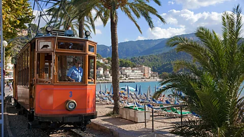 Alamy A vintage train from 1912 travels between Palma and Sóller (Credit: Alamy)