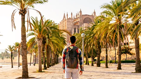 Getty Images By leaving his phone off, the author found that he was able to remain more present and sought out more encounters with local residents (Credit: Getty Images)