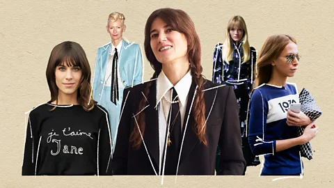 Serenity Strull/ BBC/ Bella Freud/ Getty Images A collage of Bella Freud and her fashion designs (Credit: Serenity Strull/ BBC/ Bella Freud/ Getty Images)