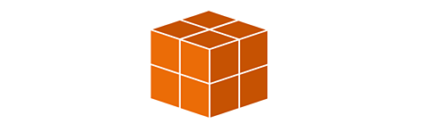 a cube with 2 blocks width, 2 blocks heigh and 2 blocks depth