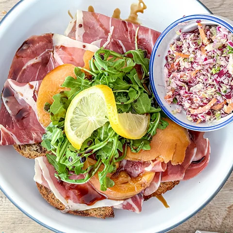 Suzanne Podhaizer A prosciutto sandwich at Massawippi Mercantile in North Hatley makes for an energising pitstop (Credit: Suzanne Podhaizer)