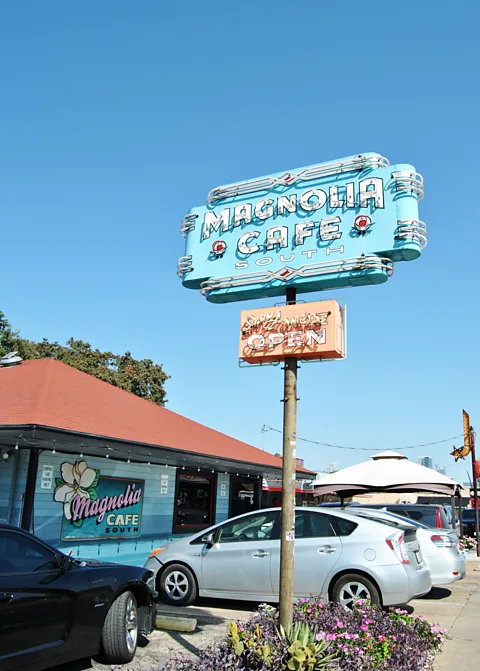 Courtesy of Magnolia Café Magnolia Café on Congress Street serves down-home Tex Mex-inspired diner fare and Luna’s favourite bowl of queso (Credit: Courtesy of Magnolia Café)