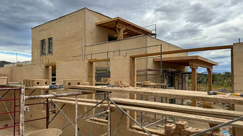 Nick Aspinwall The earth homes being constructed by Lisa Morey have additional features that prevent wildfires (Credit: Nick Aspinwall)