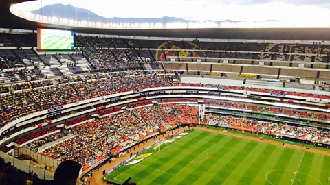 Alamy Pérez is an avid fan of Mexican soccer team Club America and enjoys visiting the city's Estadio Azteca, where the team plays its home games. Source: Alamy