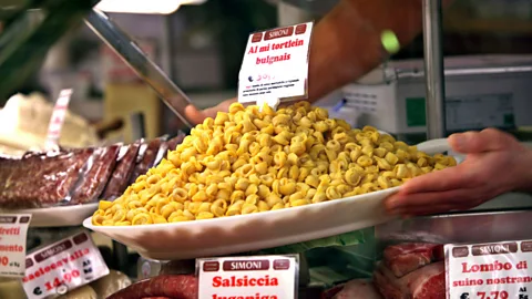 Getty Images In Bologna, tortellini are often much smaller than their counterparts in Modena and Castelfranco Emilia (Credit: Getty Images)