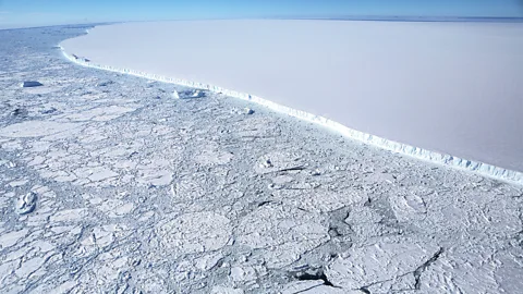 Getty Images Iceberg A-68, above, was one of the largest on record when it initially broke off from the Larsen C ice sheet and began drifting across the ocean (Credit: Getty Images)