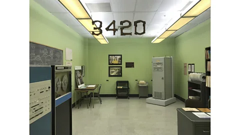 Courtesy of UCLA Today, the site of the first internet transmission at UCLA’s Boetler Hally Room 3420 functions as a monument to technology history (Credit: Courtesy of UCLA)