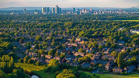 View over the Manchester suburbs