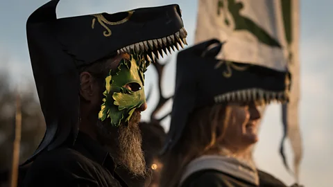 Getty Images The ancient Celtic festival of Samhain is still celebrated in some places, including Glastonbury Tor, pictured in 2017 (Credit: Getty Images)