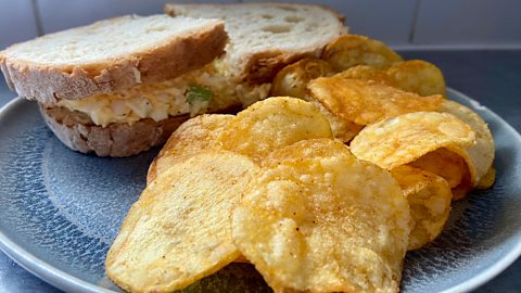 My sandwich and crisps which both included lots of salt 