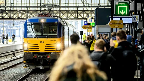 Getty Images Nightjet night train pulling into platform (Credit: Getty Images)