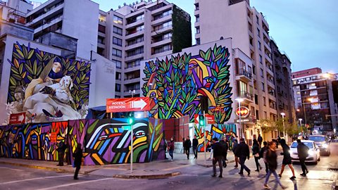 Street art in Santiago, Chile