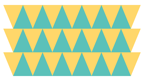 Same pattern as previous picture but with gaps filled with inverted triangles.