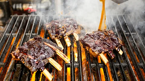 Adam Larkey Ribs being smoked (Credit: Adam Larkey)