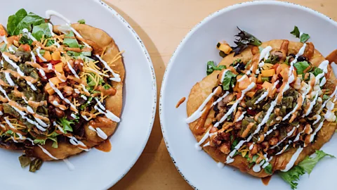 Tocabe Fry bread is versatile and can be eaten on its own or as the base for Native American tacos (Credit: Tocabe)