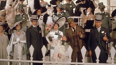 Actors on the set of My Fair Lady